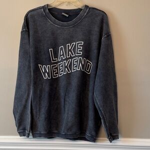 Women's Charlie Southern Lake Weekend Crewneck Rib Sweatshirt - Navy